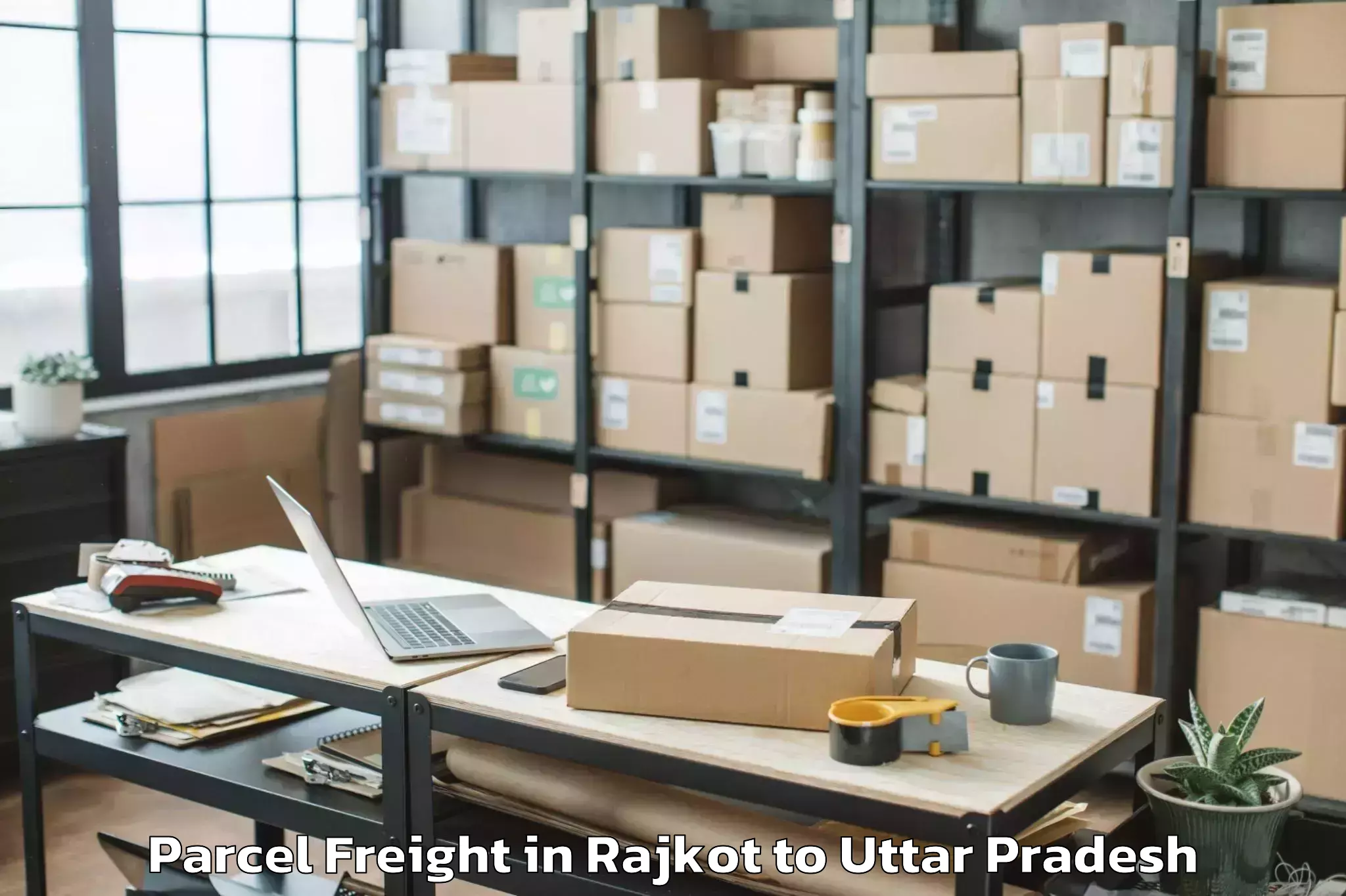 Rajkot to Lulu Mall Lucknow Parcel Freight